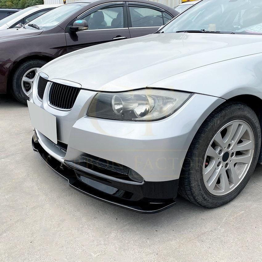 MP Style Gloss Black Front Splitter for BMW E90 E91 3 Series Pre-LCI Standard model 05-08 - Carbon Factory