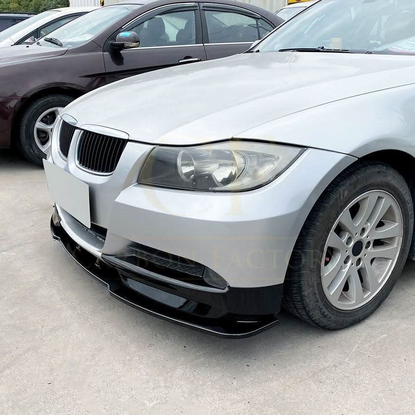 MP Style Gloss Black Front Splitter for BMW E90 E91 3 Series Pre-LCI Standard model 05-08 - Carbon Factory