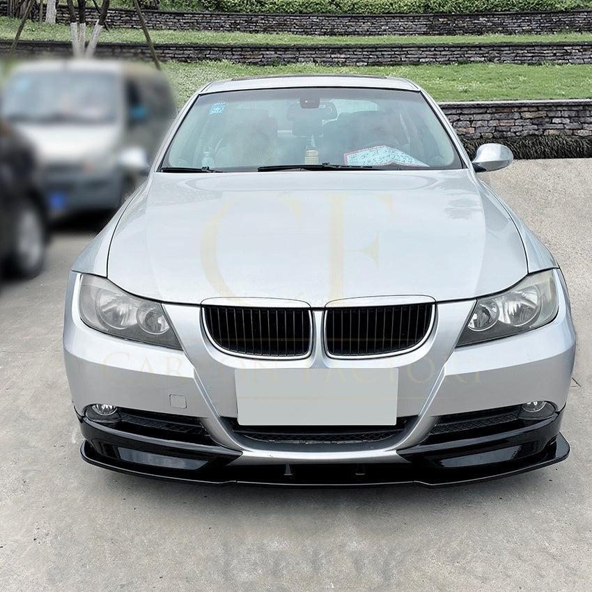 MP Style Gloss Black Front Splitter for BMW E90 E91 3 Series Pre-LCI Standard model 05-08 - Carbon Factory