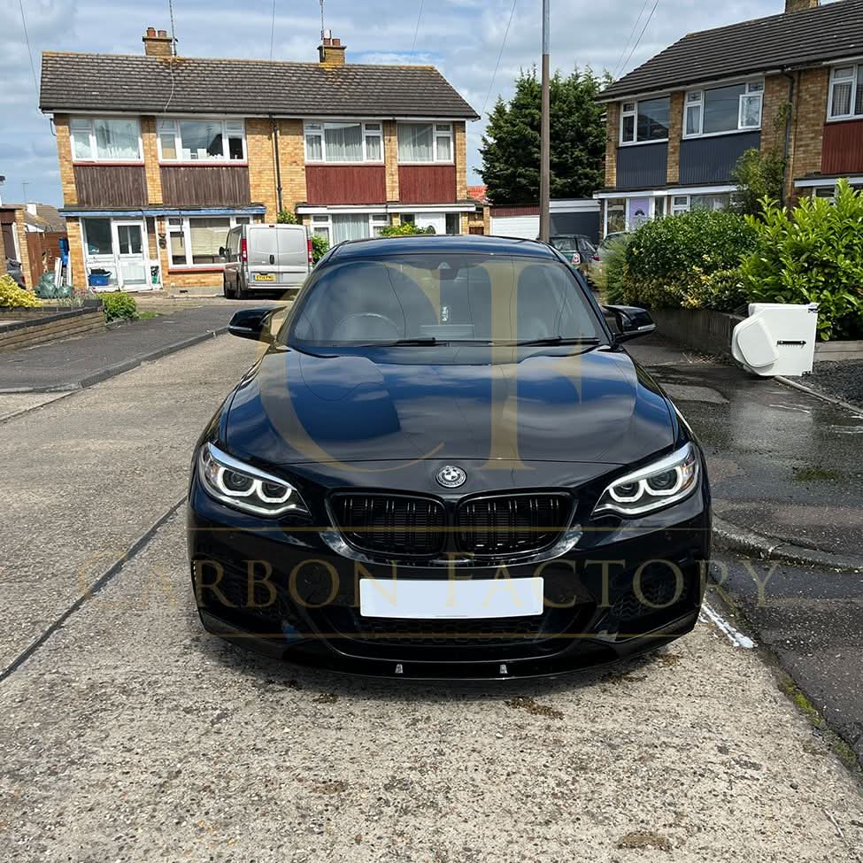 MP Style Gloss Black Front Splitter for BMW F22 2 Series M Sport 14-Present - Carbon Factory
