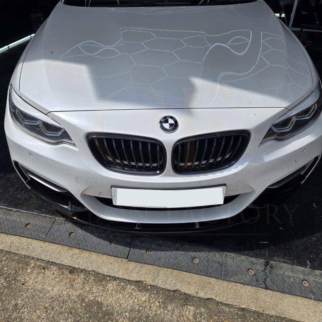 MP Style Gloss Black Front Splitter for BMW F22 2 Series M Sport 14-Present - Carbon Factory