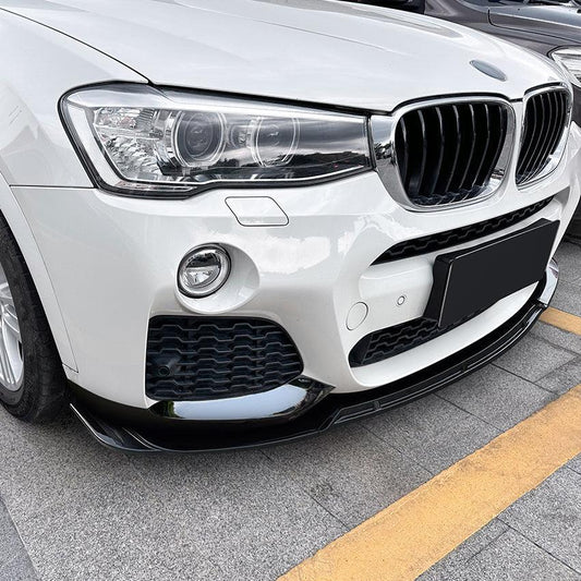 MP Style Gloss Black Front Splitter for BMW F25 X3 F26 X4 LCI 14-17 - Carbon Factory