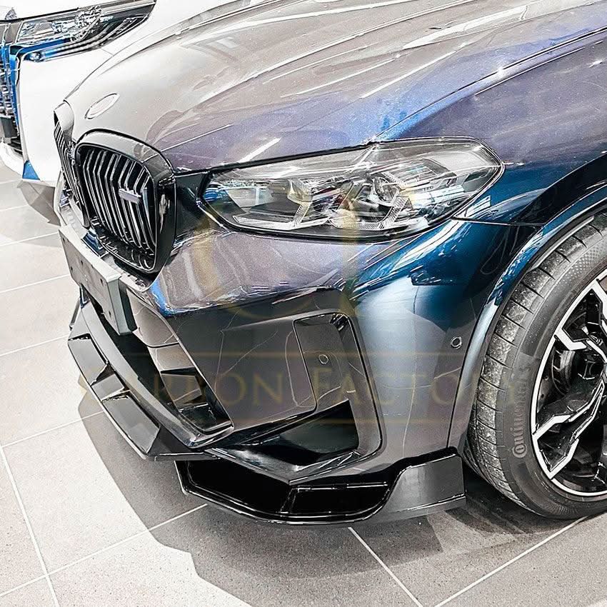 MP Style Gloss Black Front Splitter for BMW F97 X3M F98 X4M LCI 22-24 - Carbon Factory