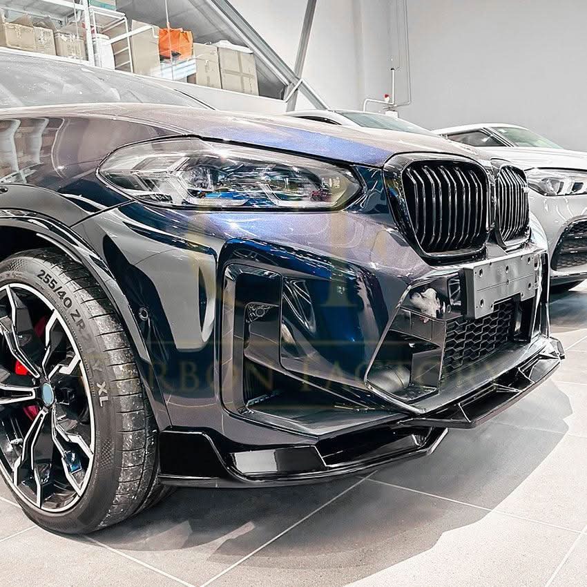 MP Style Gloss Black Front Splitter for BMW F97 X3M F98 X4M LCI 22-24 - Carbon Factory