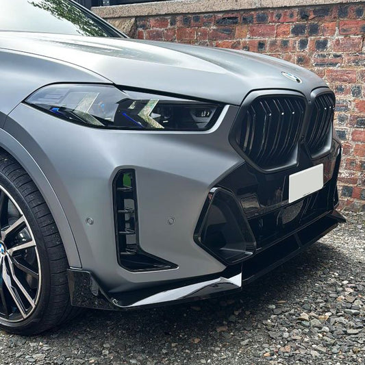 MP Style Gloss Black Front Splitter for BMW G06 LCI X6 23-Present - Carbon Factory