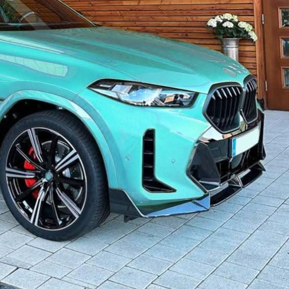 MP Style Gloss Black Front Splitter for BMW G06 X6 LCI 23-25 - Carbon Factory
