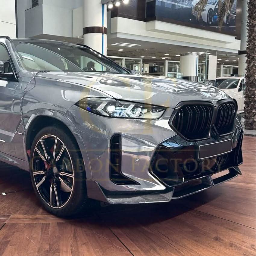 MP Style Gloss Black Front Splitter for BMW G06 X6 LCI 23-25 - Carbon Factory
