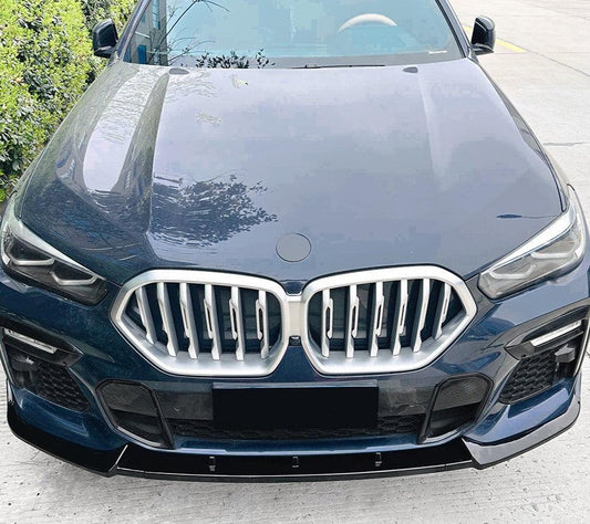 MP Style Gloss Black Front Splitter for BMW G06 X6 Pre-LCI 19-22 - Carbon Factory