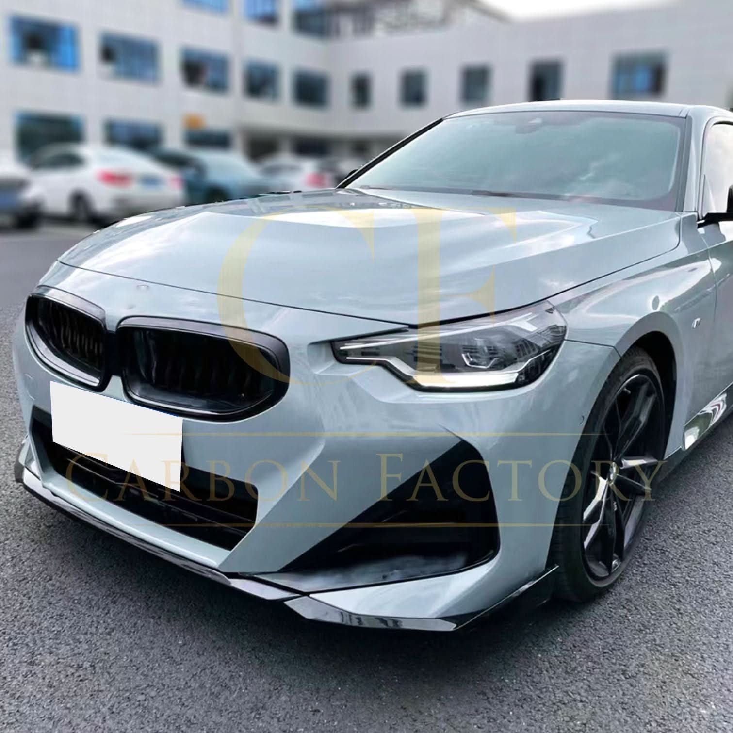 MP Style Gloss Black Front Splitter for BMW G42 2 Series Coupe 21-Present - Carbon Factory