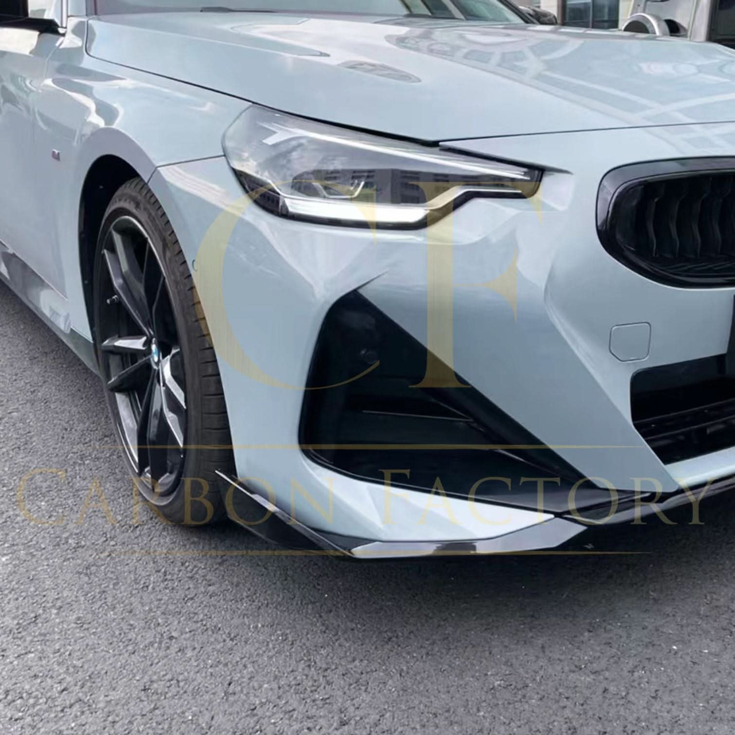 MP Style Gloss Black Front Splitter for BMW G42 2 Series Coupe 21-Present - Carbon Factory