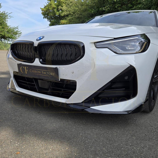 MP Style Gloss Black Front Splitter for BMW G42 2 Series Coupe 21-Present - Carbon Factory