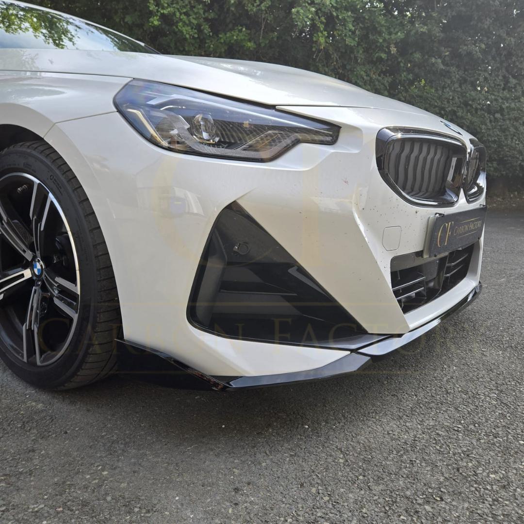 MP Style Gloss Black Front Splitter for BMW G42 2 Series Coupe 21-Present - Carbon Factory