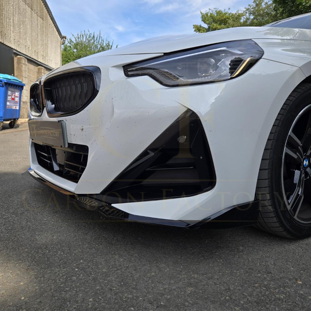 MP Style Gloss Black Front Splitter for BMW G42 2 Series Coupe 21-Present - Carbon Factory