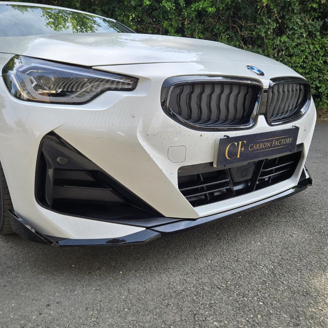 MP Style Gloss Black Front Splitter for BMW G42 2 Series Coupe 21-Present - Carbon Factory