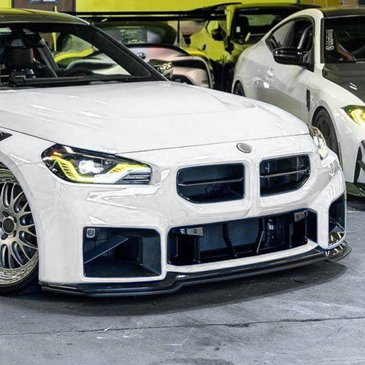MP Style Gloss Black Front Splitter for BMW G87 M2 23-Present - Carbon Factory