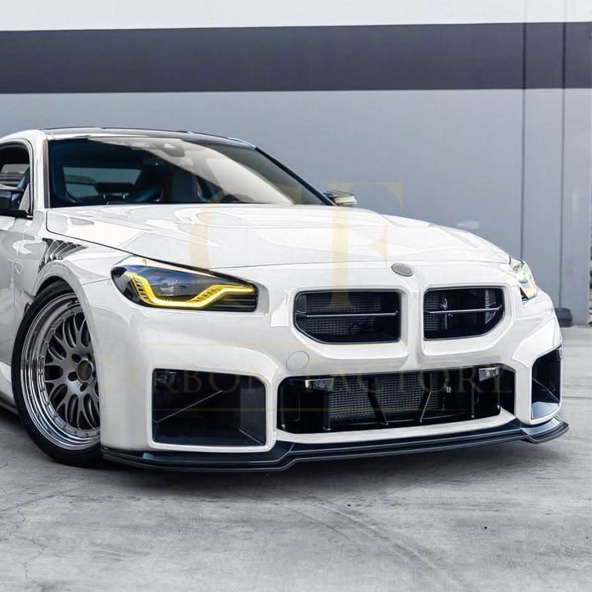 MP Style Gloss Black Front Splitter for BMW G87 M2 23-Present - Carbon Factory