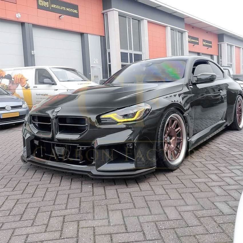 MP Style Gloss Black Front Splitter for BMW G87 M2 23-Present - Carbon Factory