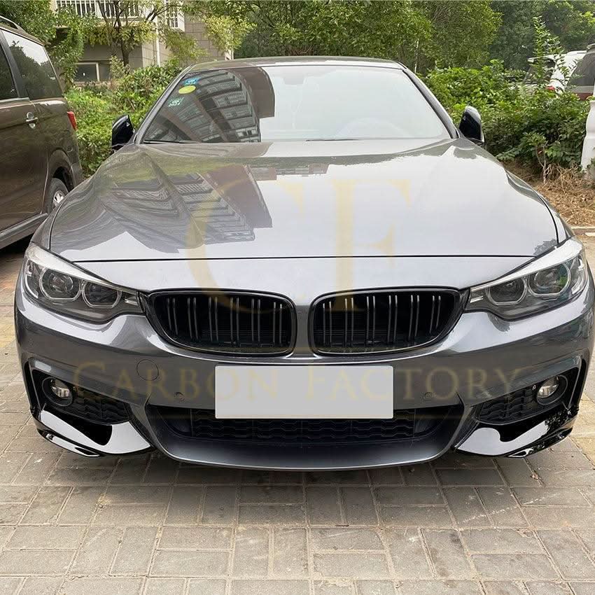 MP Style Gloss Black Front Splitter Upper Pieces for BMW F32 F33 F36 4 Series 14-20 - Carbon Factory