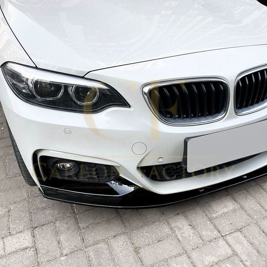 MP4 Style Gloss Black Front Splitter for BMW F22 F23 2 Series 14-20 - Carbon Factory