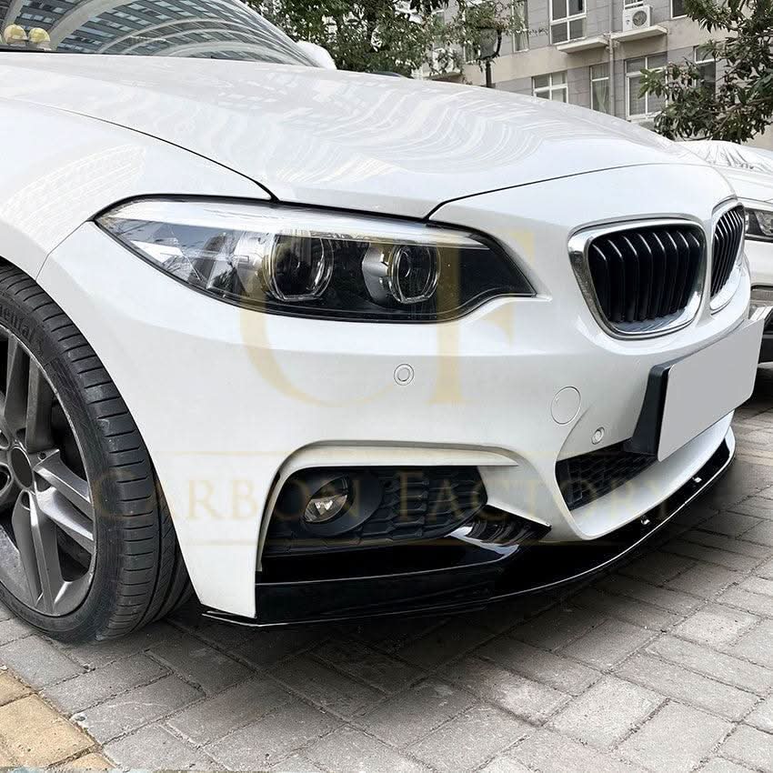 MP4 Style Gloss Black Front Splitter for BMW F22 F23 2 Series 14-20 - Carbon Factory