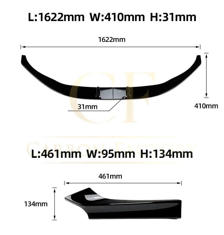 MP4 Style Gloss Black Front Splitter for BMW F22 F23 2 Series 14-20 - Carbon Factory