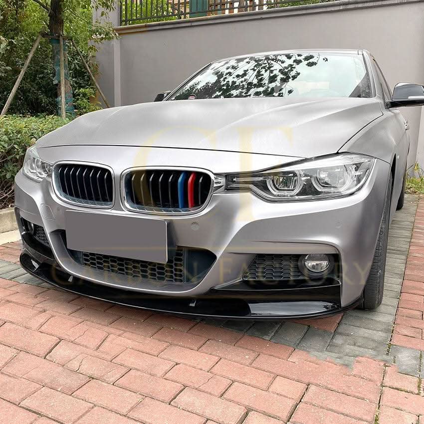 MP4 Style Gloss Black Front Splitter for BMW F30 F31 3 Series 12-19 - Carbon Factory