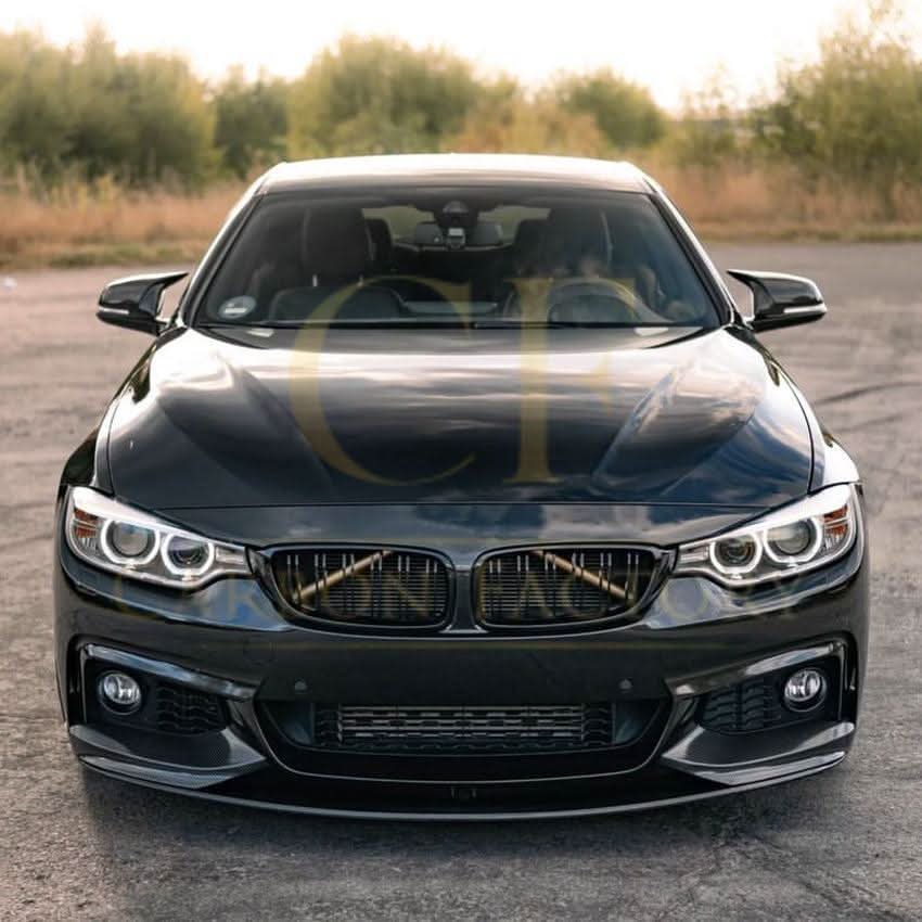 MP4 Style Gloss Black Front Splitter for BMW F32 F33 F36 4 Series 14-20 - Carbon Factory