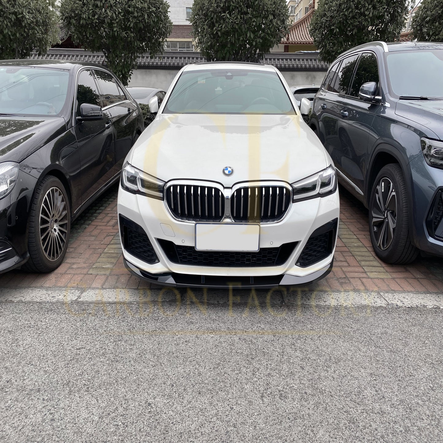 P Style Gloss Black Front Splitter for BMW G30 G31 5 Series LCI 21-24 - Carbon Factory