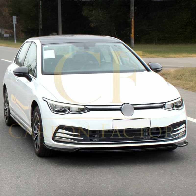 Style 1 Gloss Black Front Splitter for VW Golf MK8 21-23 - Carbon Factory