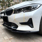V Style Gloss Black Front Splitter for BMW 3 Series G20 G21 Pre-LCI 19-22 - Carbon Factory