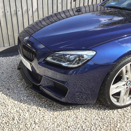 V Style Gloss Black Front Splitter for BMW 6 Series F06 F12 F13 M Sport 11-18 - Carbon Factory