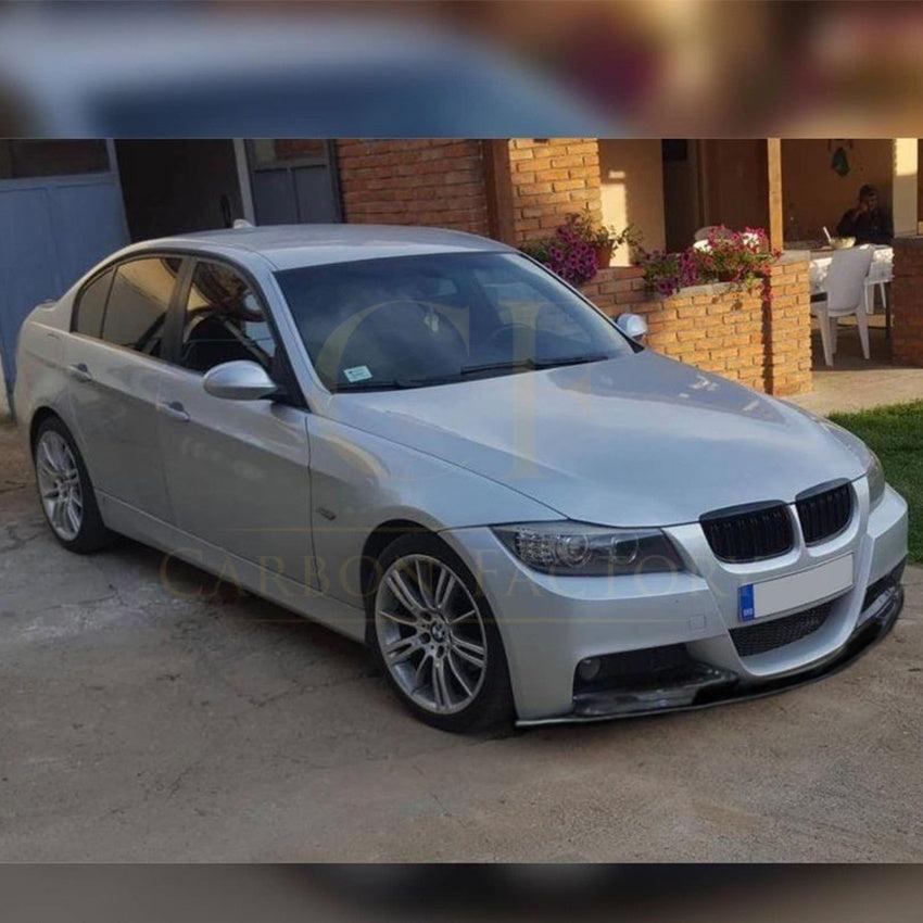 V Style Gloss Black Front Splitter for BMW E90 3 Series Pre-LCI 05-08 - Carbon Factory