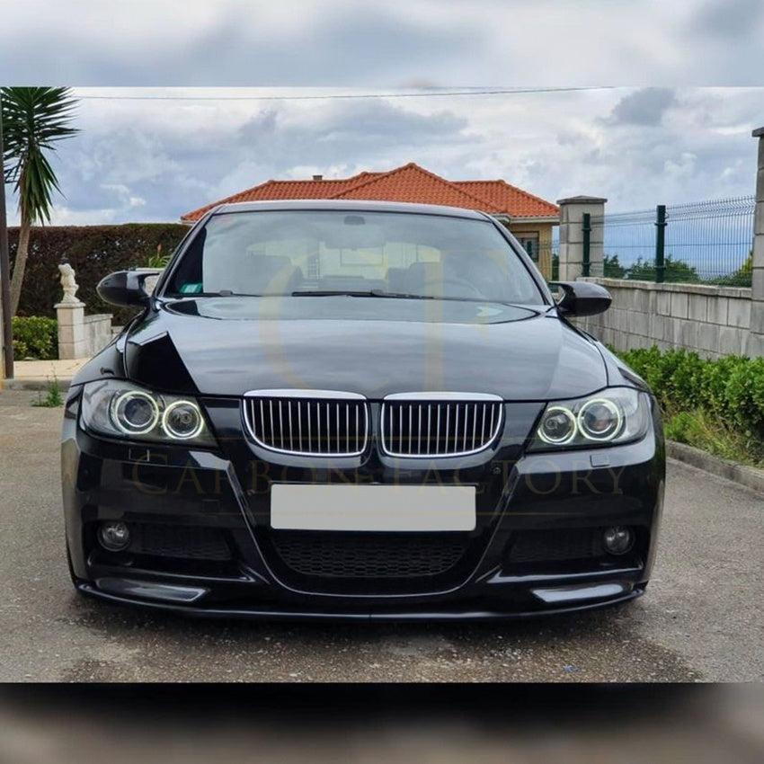 V Style Gloss Black Front Splitter for BMW E90 3 Series Pre-LCI 05-08 - Carbon Factory