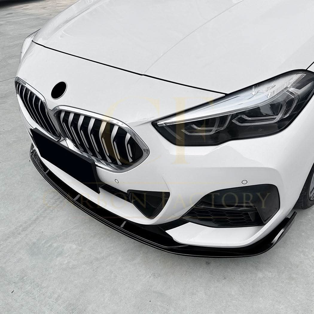 V Style Gloss Black Front Splitter for BMW F44 2 Series 4 Door 20-Present - Carbon Factory