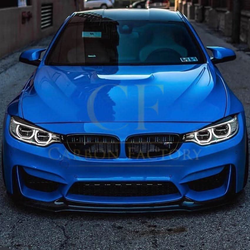 V Style Gloss Black Front Splitter for BMW F80 M3 F82 F83 M4 14-20 - Carbon Factory