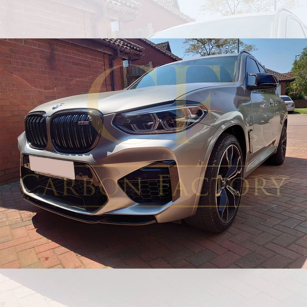 V Style Gloss Black Front Splitter for BMW F97 X3M F98 X4M 18-21 - Carbon Factory