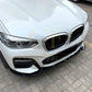 V Style Gloss Black Front Splitter for BMW G01 X3 G02 X4 Pre-LCI 18-21 - Carbon Factory