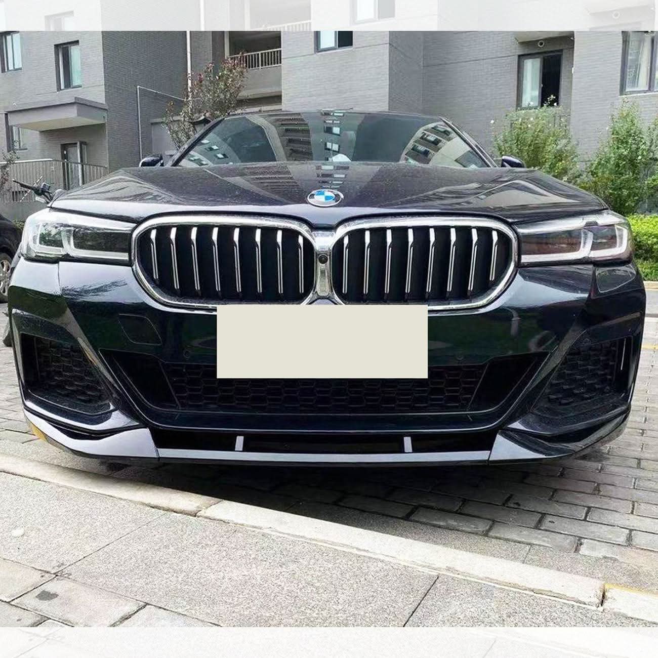 V Style Gloss Black Front Splitter for BMW G30 G31 5 Series LCI 21-24 - Carbon Factory