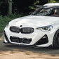V Style Gloss Black Front Splitter for BMW G42 2 Series Coupe 21-Present - Carbon Factory