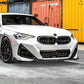 V Style Gloss Black Front Splitter for BMW G42 2 Series Coupe 21-Present - Carbon Factory