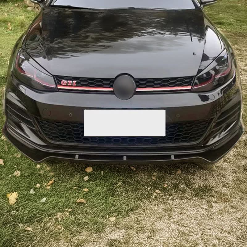 V Style Gloss Black Front Splitter for VW Golf MK7 MK7.5 GTI / R 13-20 - Carbon Factory