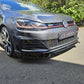 V Style Gloss Black Front Splitter for VW Golf MK7 MK7.5 GTI / R 13-20 - Carbon Factory
