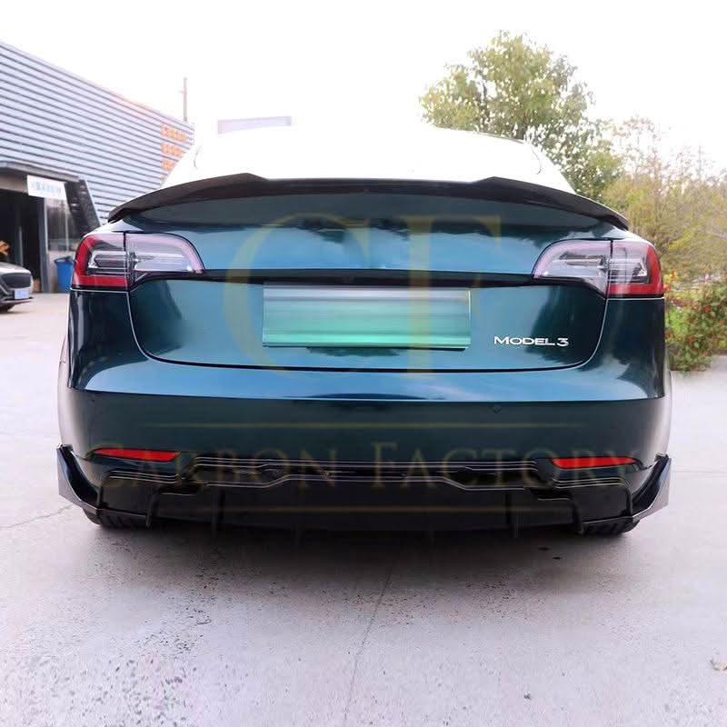 Competition Style Gloss Black Boot Spoiler for Tesla Model 3 16-23 - Carbon Factory