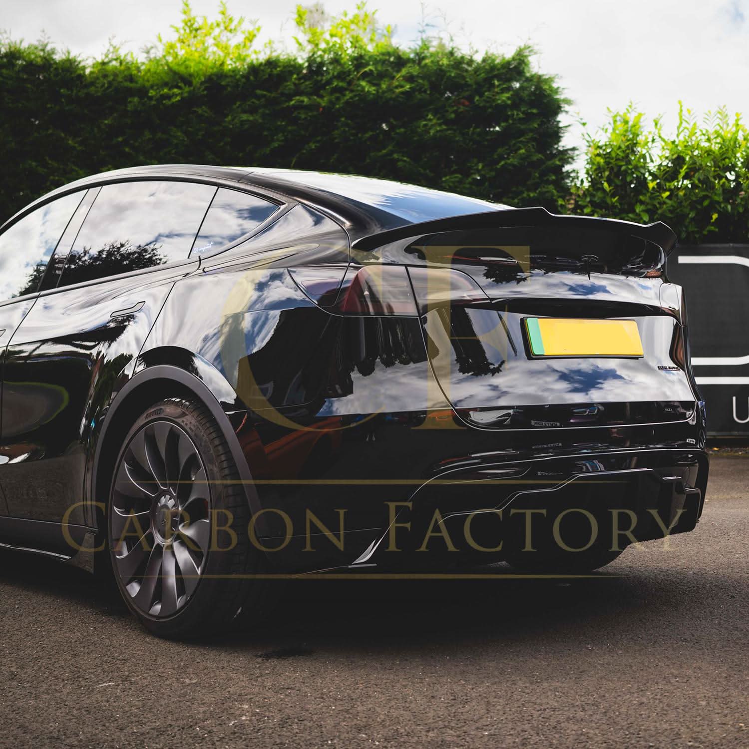 Competition Style Gloss Black Boot Spoiler for Tesla Model Y 19-24 - Carbon Factory