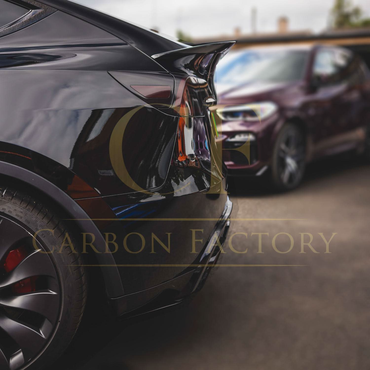 Competition Style Gloss Black Boot Spoiler for Tesla Model Y 19-24 - Carbon Factory