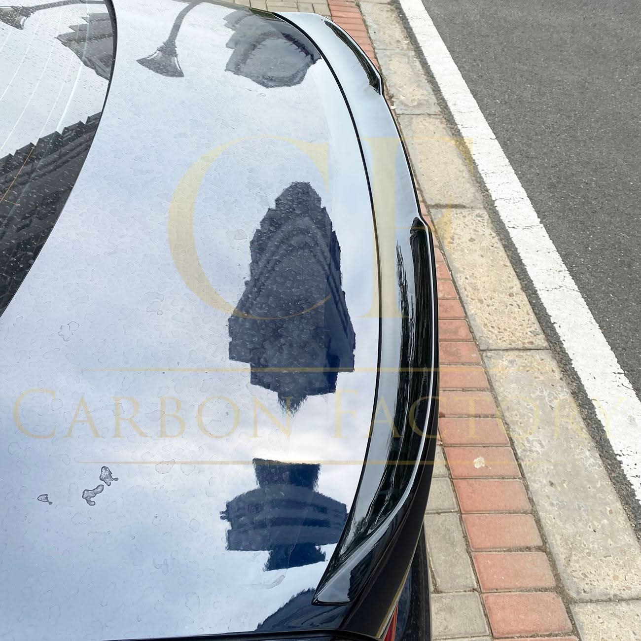 Gloss black M3-style boot spoiler for BMW G20 3 Series G80 M3 2019 and later, shown mounted on the trunk lid.