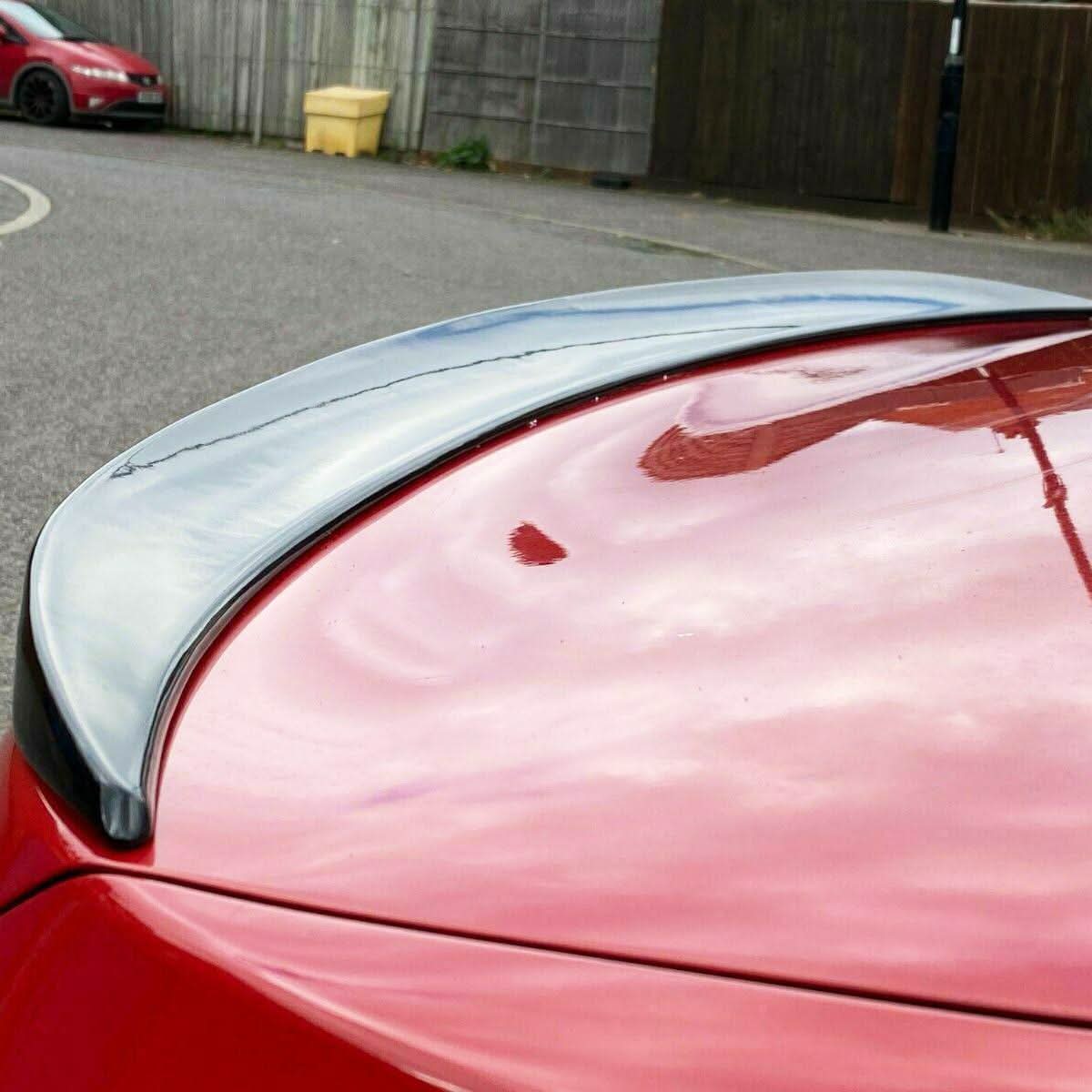 Gloss black MP Style boot spoiler for BMW 3 Series F30 F80 Saloon including M3 models, 2012-2019, shown on vehicle.