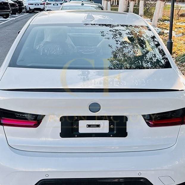 P Style Gloss Black Boot Spoiler for BMW G20 3 Series G80 M3 19-Present - Carbon Factory