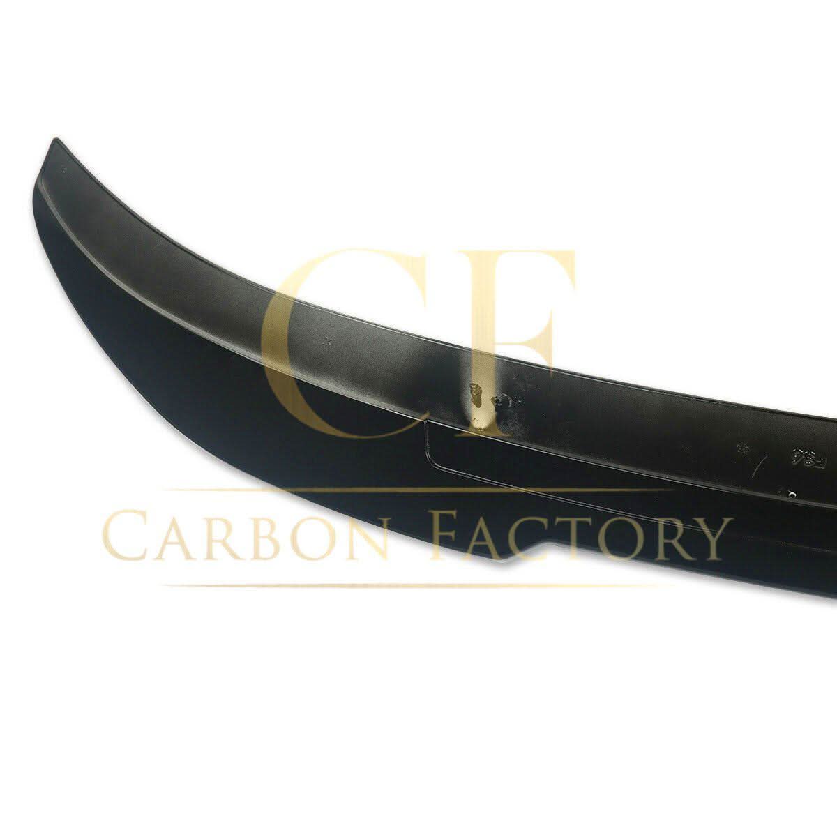 Gloss black PSM-style boot spoiler for BMW 3 Series F30 F80 Saloon and M3 models, rear view showing sleek aerodynamic design.