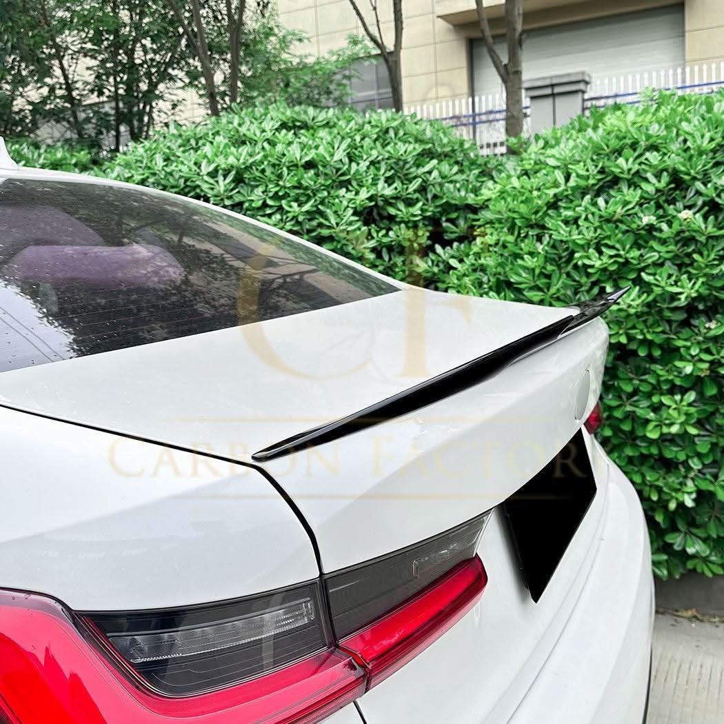 Small V Style Gloss Black Boot Spoiler for BMW G20 3 Series G80 M3 19-Present - Carbon Factory